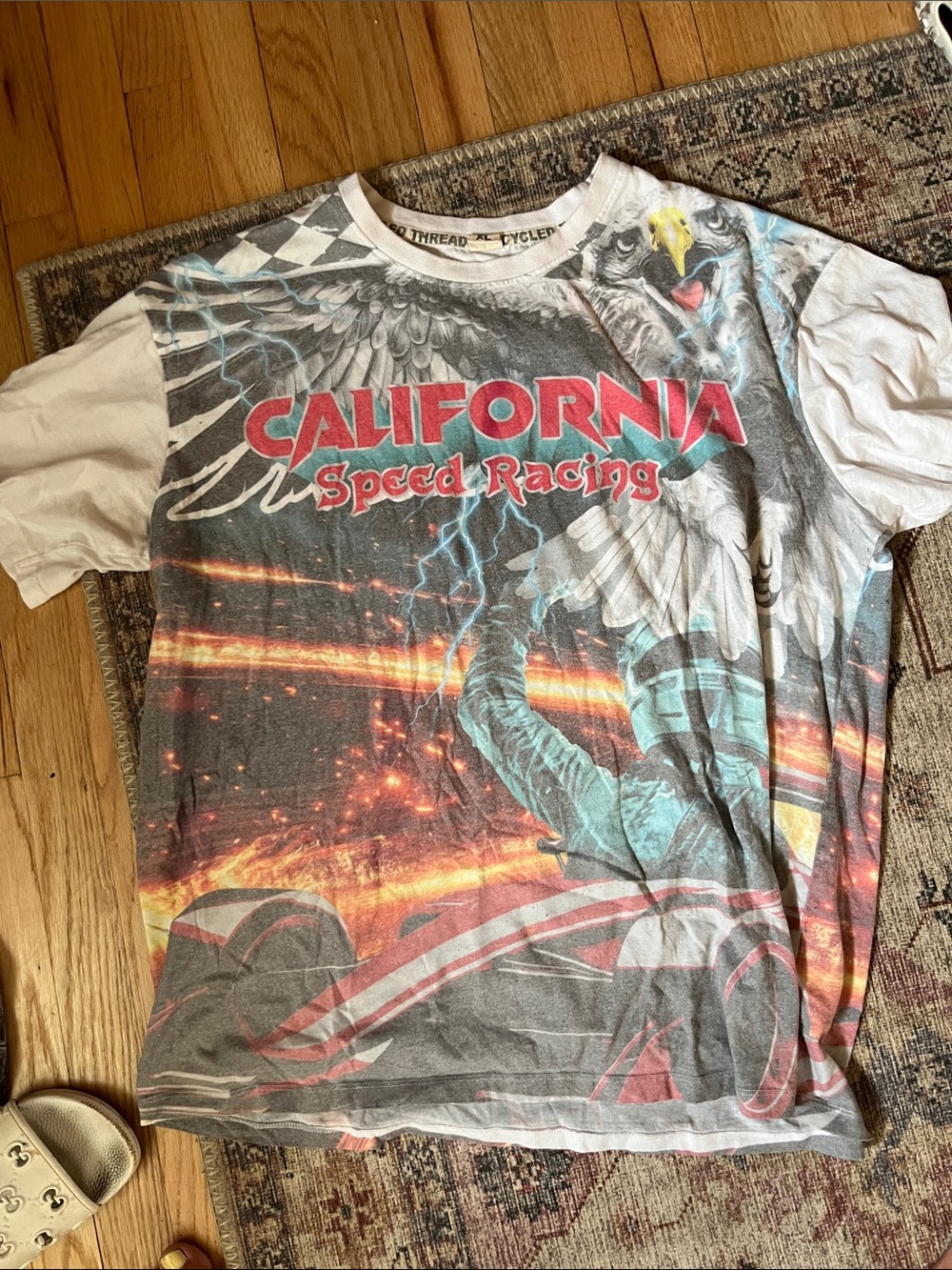 California Speed Racing Graphic Short Sleeve Tee - White Multicolor